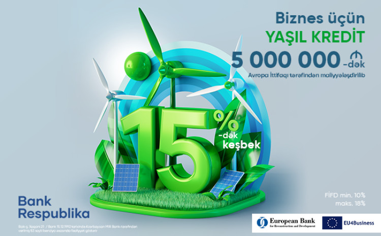 FOR THE FIRST TIME - "Green Loans" for Entrepreneurs from Bank Respublika 