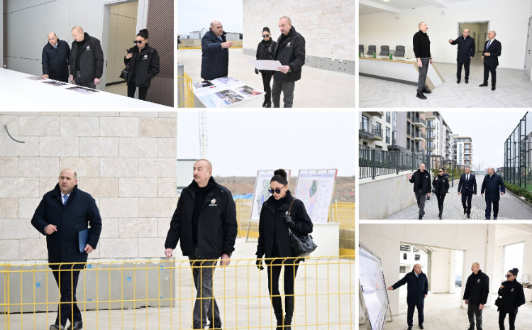 Prezident Ağdamda yeni yaşayış kompleksləri və infrastruktur layihələrinə baxış keçirdi - VİDEO