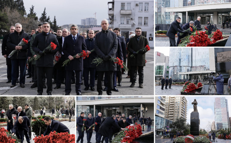 Əmək və Əhalinin Sosial Müdafiəsi Nazirliyinin kollektivi Xocalı soyqırımı abidəsini ziyarət edib 