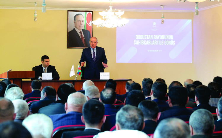 Qobustan rayonunda sahibkarlarla görüş keçirilib 