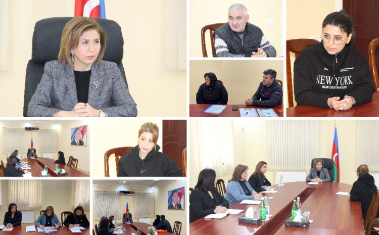 Bahar Muradova Yevlax şəhərində vətəndaşları qəbul edib 