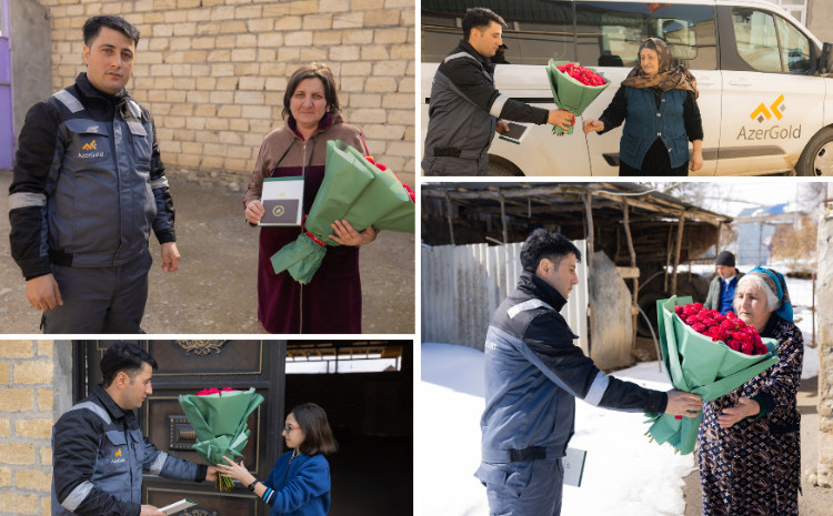 ЗАО “AzerGold” посетил матерей шехидов с Международным женским днем 