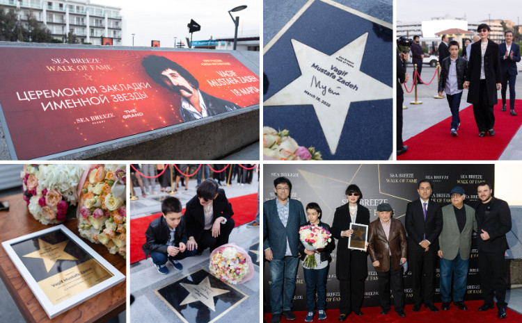 На звездной аллее Sea Breeze Walk of Fame открылась звезда Вагифа Мустафазаде 