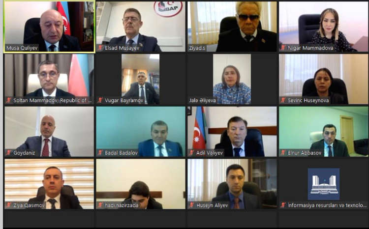 Milli Məclisin Əmək və sosial siyasət komitəsinin videokonfrans formatında iclası keçirilib 