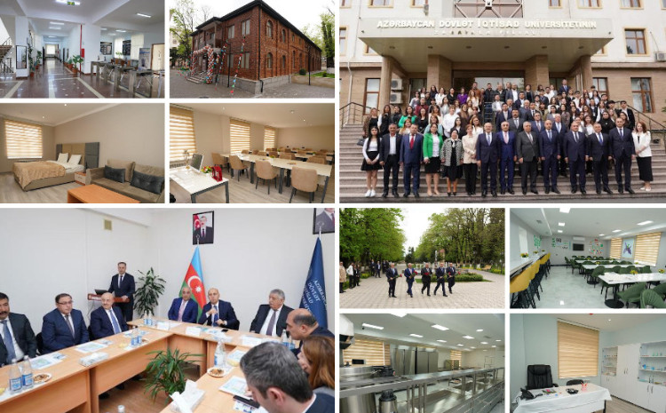 Состоялось открытие общежития и спортивного зала Загатальского филиала UNEC 