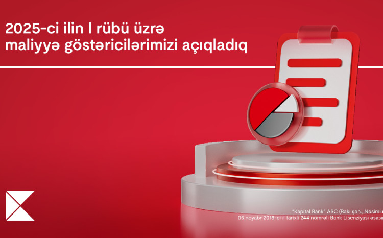 Kapital Bank 2025-ci ilin 1-ci rübü üzrə maliyyə nəticələrini elan edib 