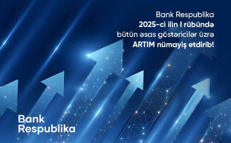 Bank Respublika I rübdə bütün əsas maliyyə göstəriciləri üzrə artım nümayiş etdirib 