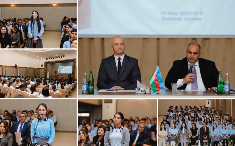 BSU-nun  rektoru Sədərək rayonunda məktəblilərlə görüş keçirib 