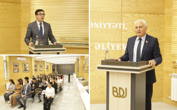 Депутат Милли Меджлиса прочитал лекцию в БГУ о наследии великого Гейдара Алиева 