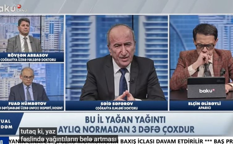 Coğrafiyaçı alim iqlim sahəsində aparılan polemikada iştirak edib 