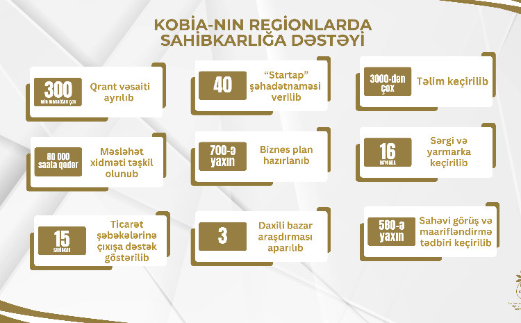 Regionlarda sahibkarlıq fəaliyyəti üçün imkanlar: KOB evləri, KOB dostları, KOB inkişaf mərkəzləri 