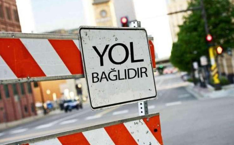  Bakıdakı bu yolda hərəkət TAMAMİLƏ MƏHDUDLAŞDI - VİDEO