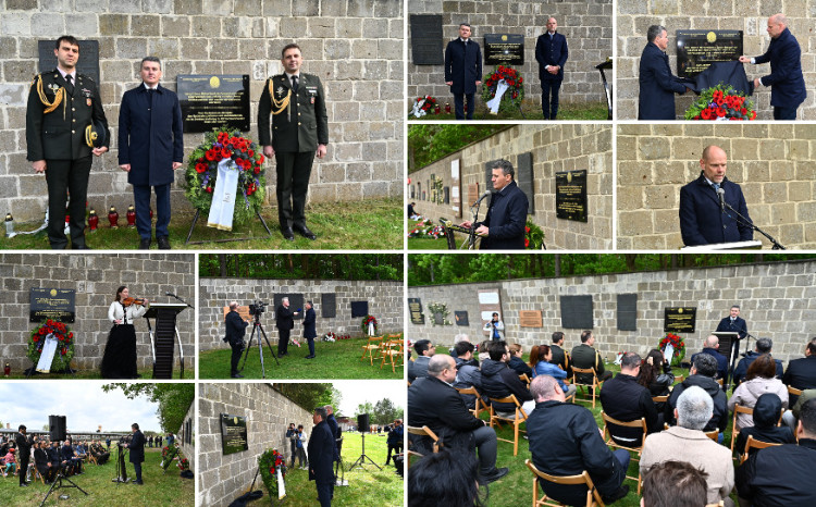 Almaniyanın Zaksenhauzen əsir düşərgəsində azərbaycanlı əsirlərə həsr edilmiş xatirə lövhəsi açılıb - VİDEO