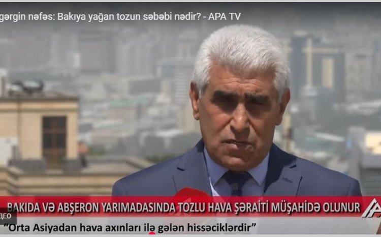 Ekoloq alim həssas insanların tozlu havada bayıra çıxmasını məsləhət görmür 