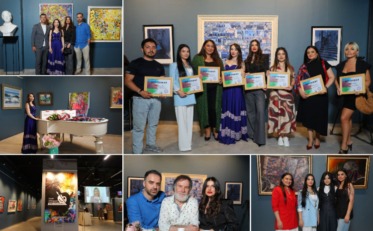 Türk Dünyası Rəsm Qalereyasında 28 May - Müstəqillik Gününə həsr olunmuş sərginin açılışı keçirildi - FOTO