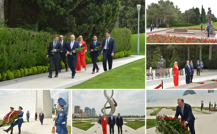 Şimali Makedoniya Respublikası Assambleyasının sədri Fəxri xiyabanı və Zəfər parkını ziyarət edib 