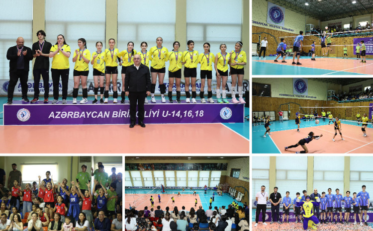 14 yaşadək (U-14) voleybolçu qız və oğlanların Azərbaycan birinciliyinə yekun vurulub 