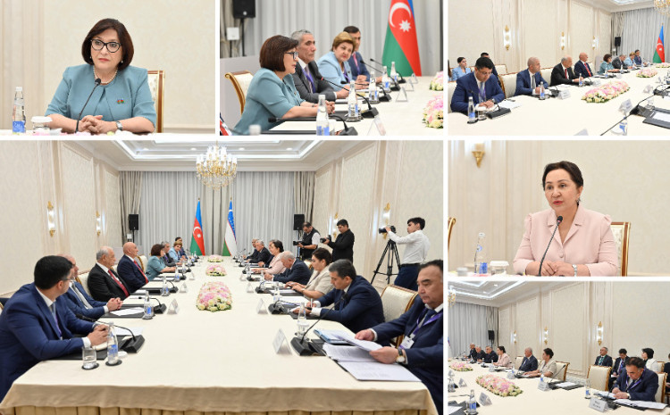 Speaker of Milli Majlis Sahiba Gafarova in a Meeting with Speaker of the Senate of the Oliy Majlis Tanzila Narbayeva 