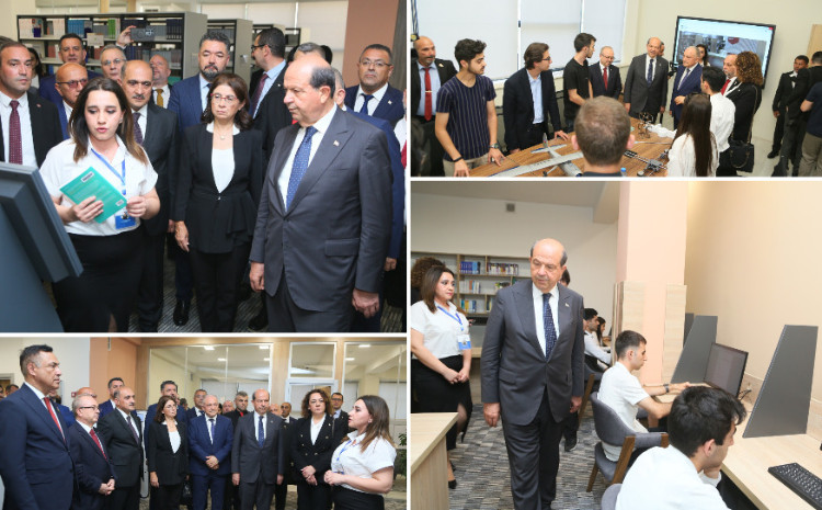 Şimali Kipr Türk Cümhuriyyətinin Prezidenti AzTU-nun Kitabxana İnformasiya Mərkəzi ilə tanış olub 