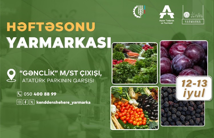 Bakıda növbəti “Kənddən Şəhərə” həftəsonu yarmarkası təşkil olunacaq 