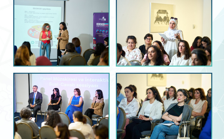 Mərkəzi Bankın nümayəndəsi qadın sahibkarlara maliyyə savadlılığı mövzusunda təqdimatla çıxış edib 