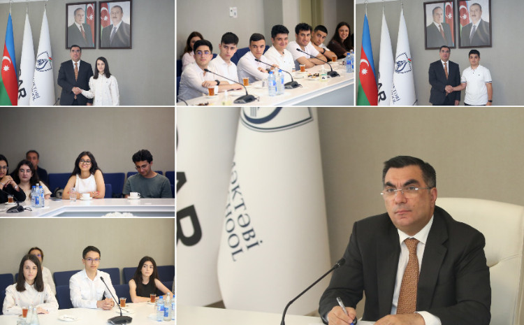 Rektor Elmar Qasımov BANM-da təhsil almaq istəyən abituriyentlərlə görüşüb 