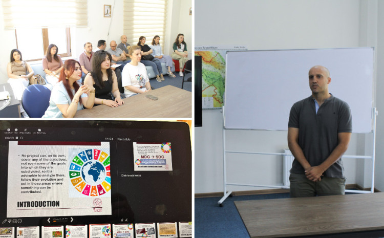 İspaniyanın Huelva Universitetinin əməkdaşı ADAU-da Dayanıqlı İnkişaf Məqsədləri təcrübələrini bölüşüb 