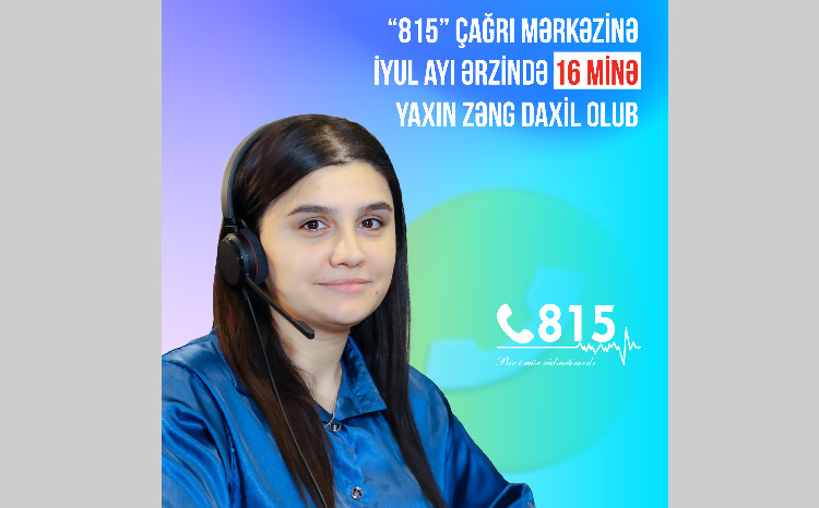 “815” Çağrı Mərkəzinə iyul ayı ərzində 16 minə yaxın zəng daxil olub 