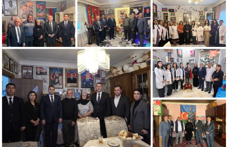Naxçıvanda Səhiyyə Nazirliyi rəhbərliyi şəhid ailələrini ziyarət etdi 