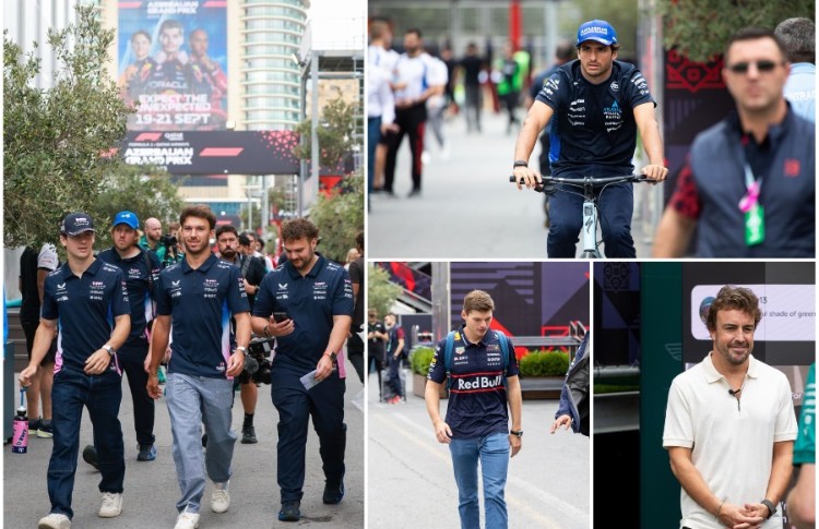 Formula 1 Pilotları Paddock-da: Yarışa Sayılı Saatlar Qaldı 