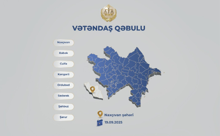 Ədliyyə naziri Naxçıvan şəhərində vətəndaşları qəbul edəcək 