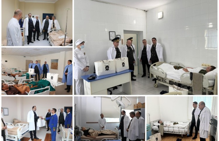 Hərbi Prokurorluğun rəhbər vəzifəli şəxsləri hospitalları ziyarət ediblər 