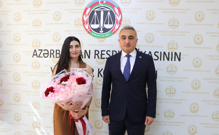 Vəkillər Kollegiyasının sədri Kembric Universitetinə qəbul olunan vəkillə görüşüb 