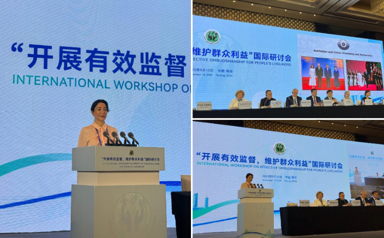 Ombudsman Səbinə Əliyevan Çində beynəlxalq seminarda iştirak edib 