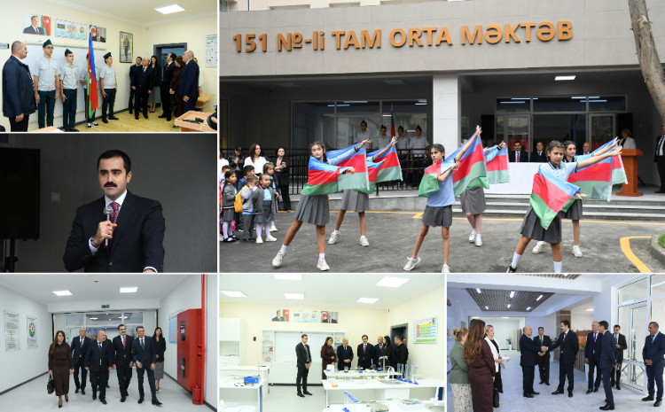 Yenilənən məktəb şagirdlərin ixtiyarına verilib 