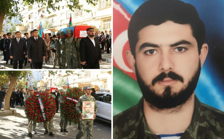 Şəhid Abdulla Quliyevlə vida mərasimi keçirildi 