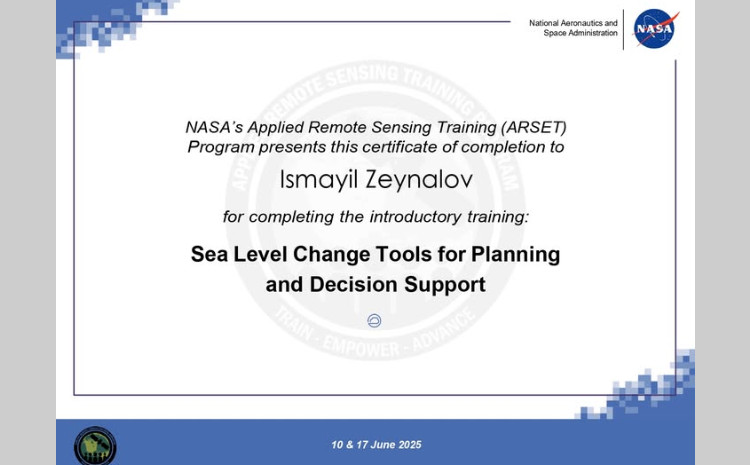 Coğrafiya İnstitutunun əməkdaşı NASA-nın təlimində iştirak edib 