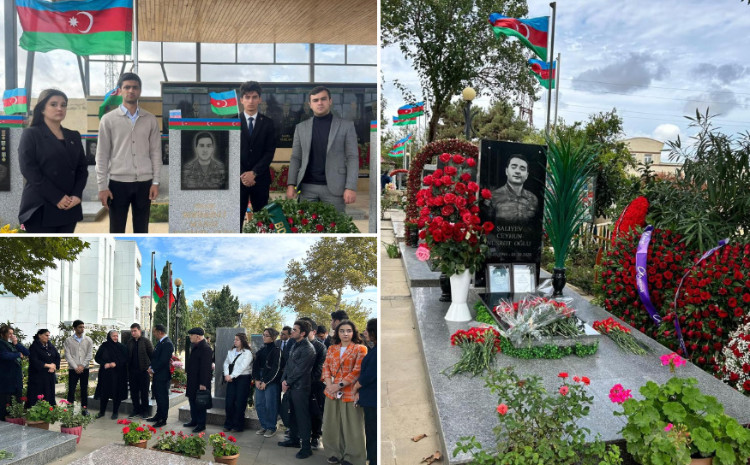 Посещены могилы шехидов-выпускников БГУ Джейхуна Шалиева и Манафа Бахманли 