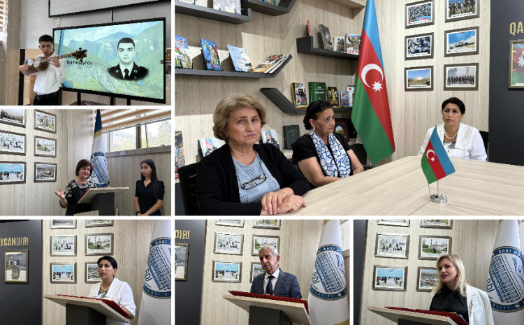 BDU-nun şəhid məzunu Erkin Hüseynovun xatirəsi anılıb 