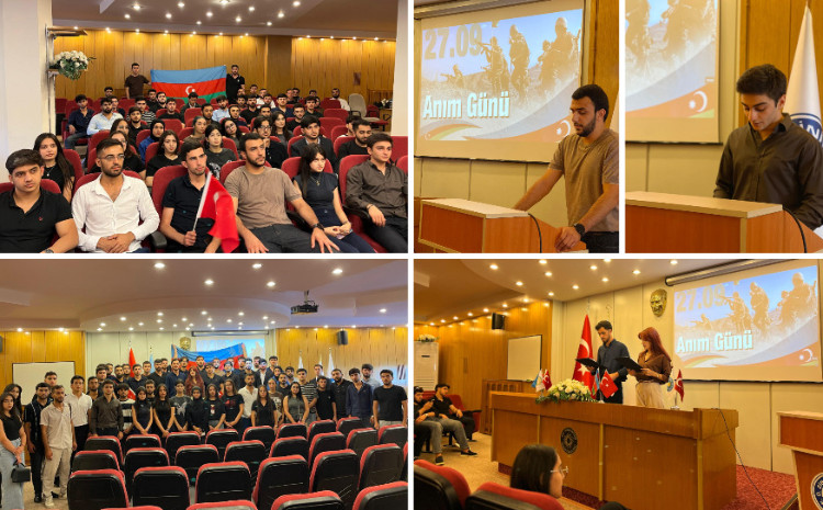 Türkiyənin Ege Universitetində təhsil alan ADAU tələbələri şəhidlərimizin əziz xatirəsini anıblar 