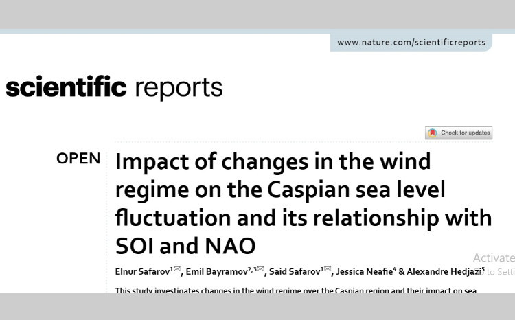 Coğrafiyaçı alimlərin məqaləsi nüfuzlu Beynəlxalq jurnalda dərc edilib 