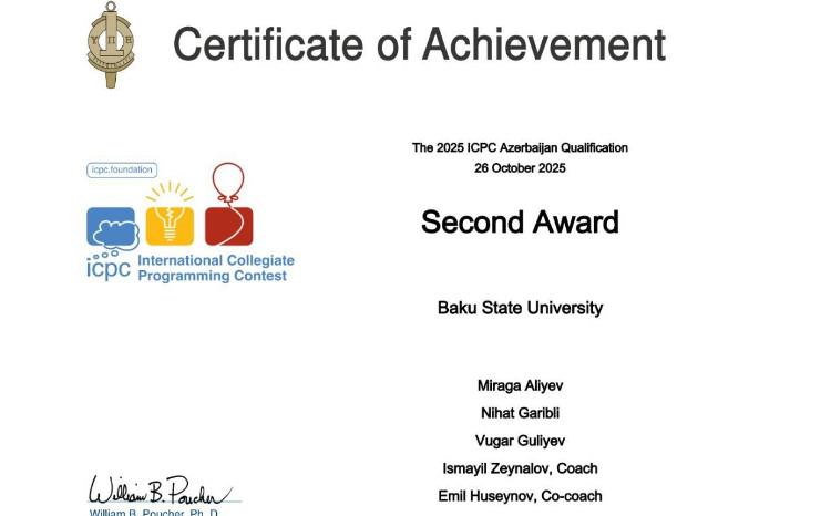 Команда БГУ вышла в финальный этап ICPC по Азербайджану 