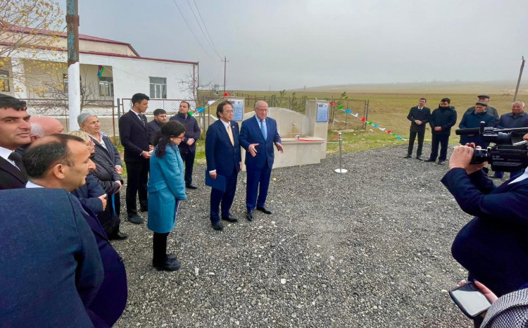 “Qobustan rayonu Qurbançı Kəndində İçməli Su Sisteminin Quraşdırılması” layihəsinin təqdimat mərasimi həyata keçirildi 