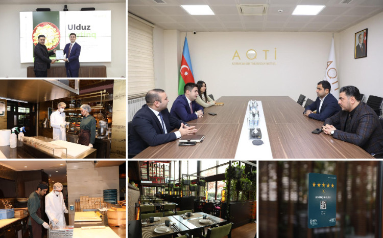 AQTİ tərəfindən “Chinar” restoranına “5 ulduz” sertifikatı təqdim edilib 