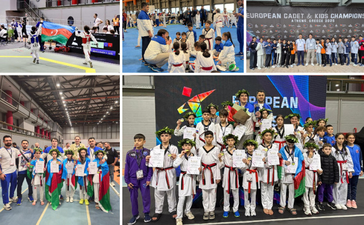 Azərbaycan taekvondoçularından Afinada möhtəşəm nəticə - 15 medal və komanda üzrə birincilik 