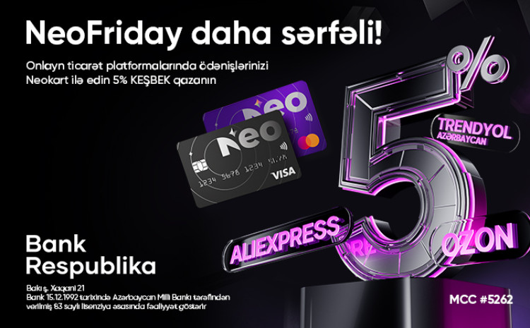 Владельцы NeoKart получат 5% кэшбэк в Black Friday! 