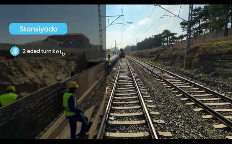 Dərnəgül dayanacağının tikintisi davam edir - VİDEO