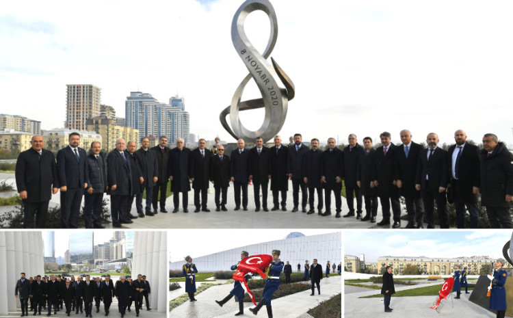 Türkiyənin vitse-prezidenti Cövdət Yılmaz Zəfər parkını ziyarət edib 