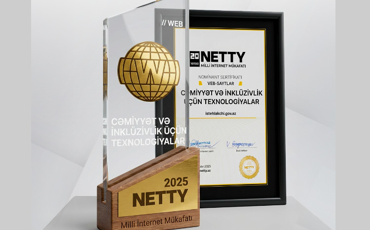 Agentliyin “Istehlakchi.gov.az” platforması NETTY2025-in qalibi olub 