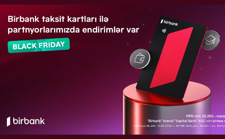 Совершайте покупки с рассрочкой Birbank и получайте скидки до 70% в рамках “Black Friday” - оплачивайте в рассрочку до 24 месяцев 